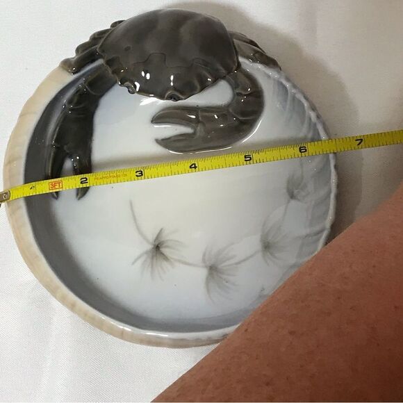 1920s Danish Royal Copenhagen Denmark Porcelain Crab Bowl #3131 - Picture 7 of 9